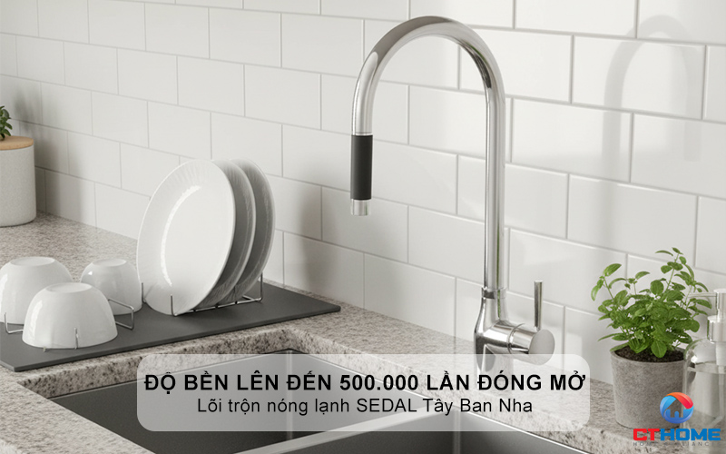 Độ bền lên đến 500.000 lần đóng mở với lõi trộn nóng lạnh SEDAL Tây Ban Nha