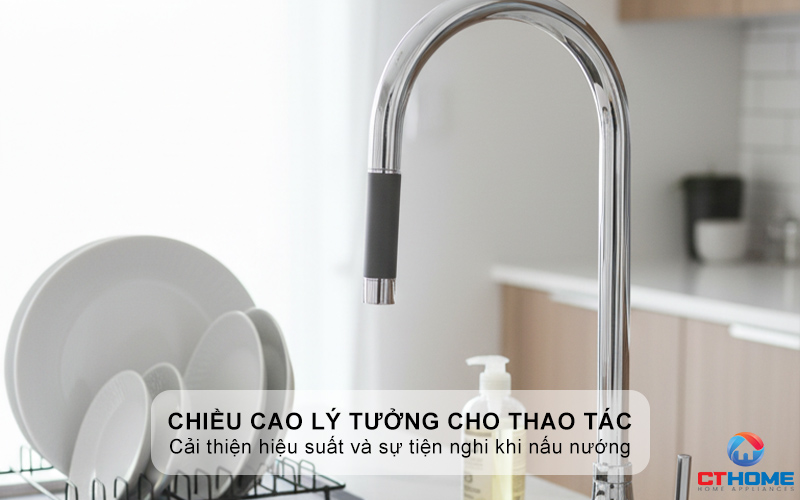 Chiều cao lý tưởng cho mọi thao tác làm bếp