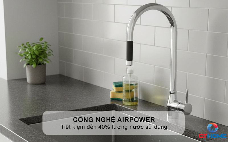 Tiết kiệm 40% nước với Công nghệ Airpower