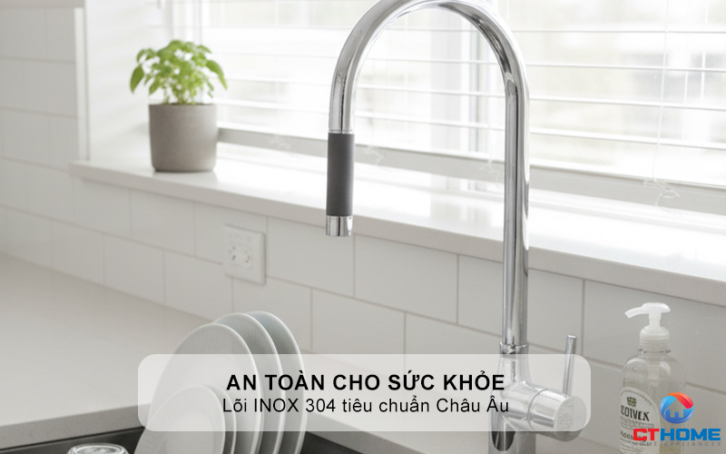 An toàn cho sức khỏe với lõi INOX 304 tiêu chuẩn Châu Âu