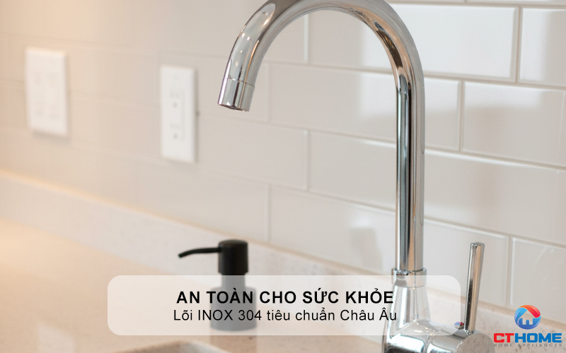 An toàn cho sức khỏe với lõi INOX 304 tiêu chuẩn Châu Âu