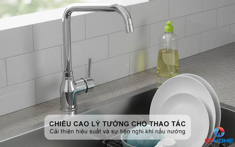 Chiều cao lý tưởng cho mọi thao tác làm bếp