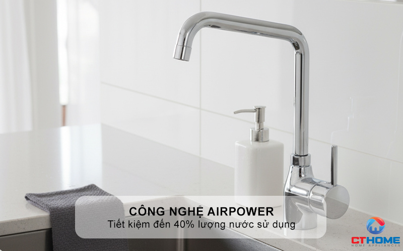 Tiết kiệm 40% nước với Công nghệ Airpower