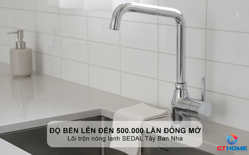 Độ bền lên đến 500.000 lần đóng mở với lõi trộn nóng lạnh SEDAL Tây Ban Nha