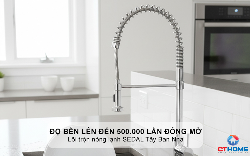 Độ bền lên đến 500.000 lần đóng mở với lõi trộn nóng lạnh SEDAL Tây Ban Nha