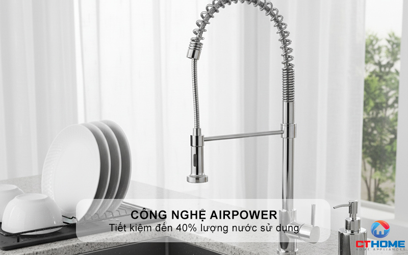 Tiết kiệm 40% nước với Công nghệ Airpower