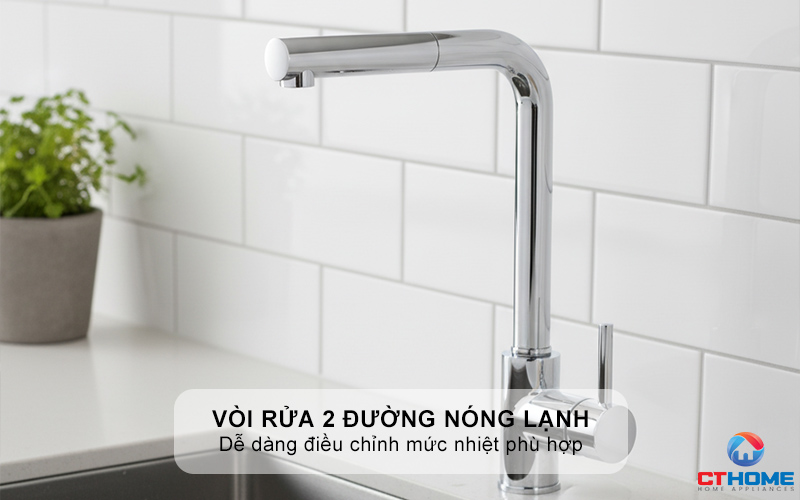 Vòi rửa 2 đường nóng lạnh