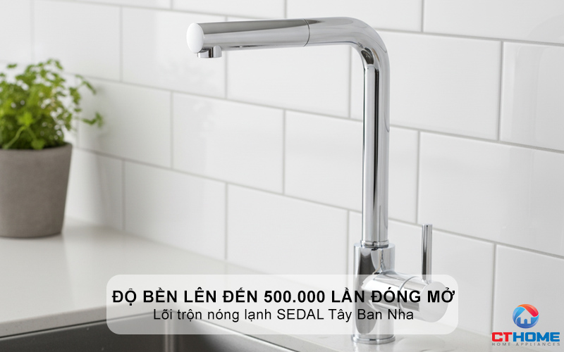 Độ bền lên đến 500.000 lần đóng mở với lõi trộn nóng lạnh SEDAL Tây Ban Nha