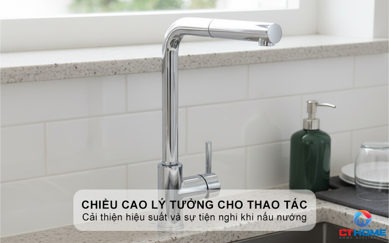 Chiều cao lý tưởng cho mọi thao tác làm bếp