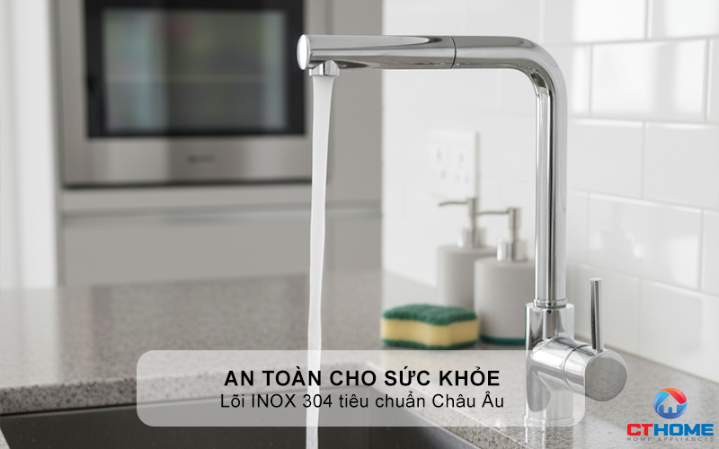 An toàn cho sức khỏe với lõi INOX 304 tiêu chuẩn Châu Âu