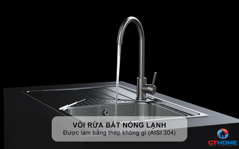 Vòi rửa bát nóng lạnh được làm bằng thép không gỉ chất lượng cao