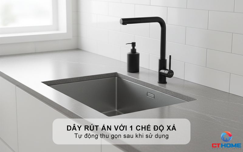 Dây rút ẩn với 1 chế độ xả: tia nước thông thường