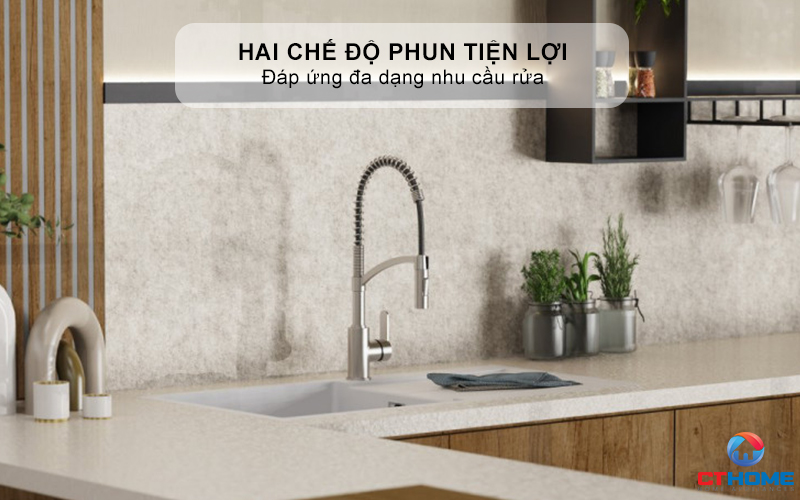 Tùy chọn hai chế độ phun tiện lợi
