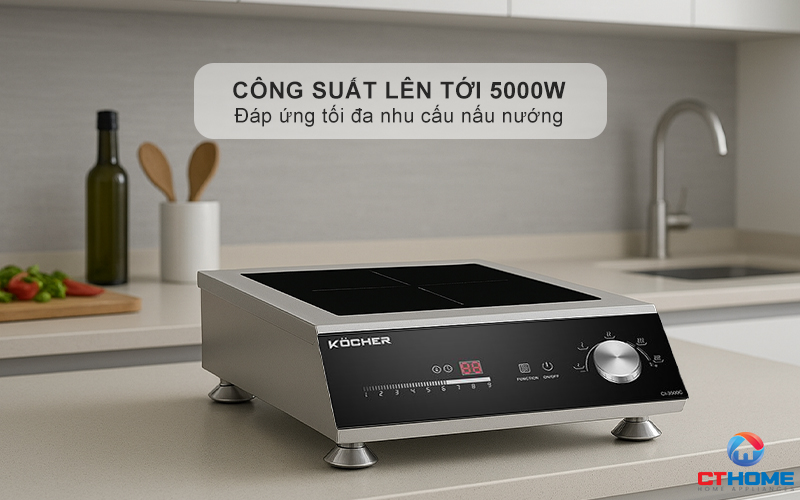 Công suất lên tới 5000W chế biến nhanh chóng