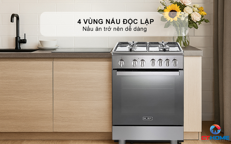 BẾP GAS KẾT HỢP LÒ NƯỚNG  CXX 664 MLVN ELBA 60CM CXX664MLVN 3
