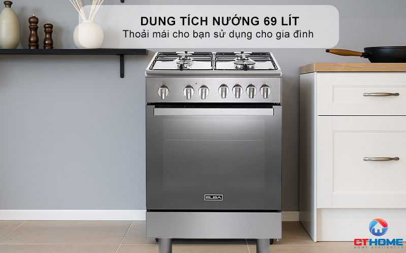 BẾP GAS KẾT HỢP LÒ NƯỚNG  CXX 664 MLVN ELBA 60CM CXX664MLVN 4