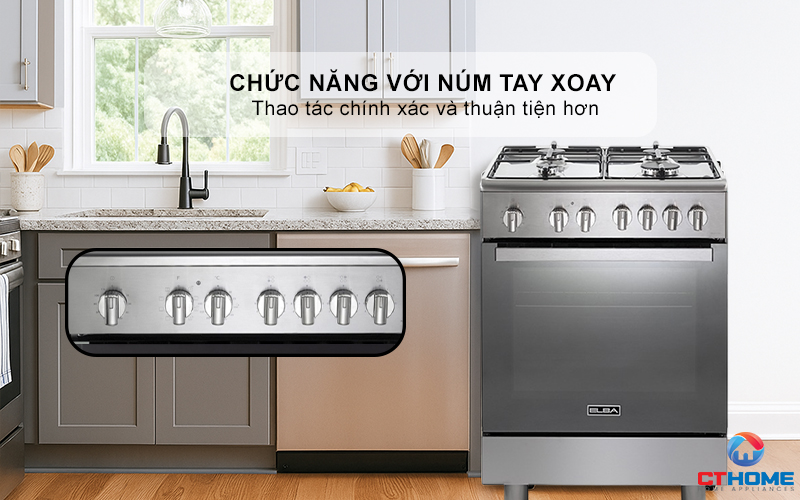 BẾP GAS KẾT HỢP LÒ NƯỚNG  CXX 664 MLVN ELBA 60CM CXX664MLVN 5