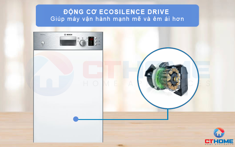 Động cơ EcoSilence Drive mang lại hiệu quả giảm tiếng ồn đáng kể