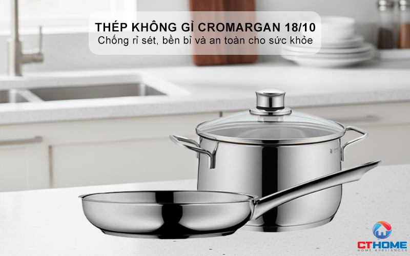Chất liệu: Thép không gỉ Cromargan 18/10