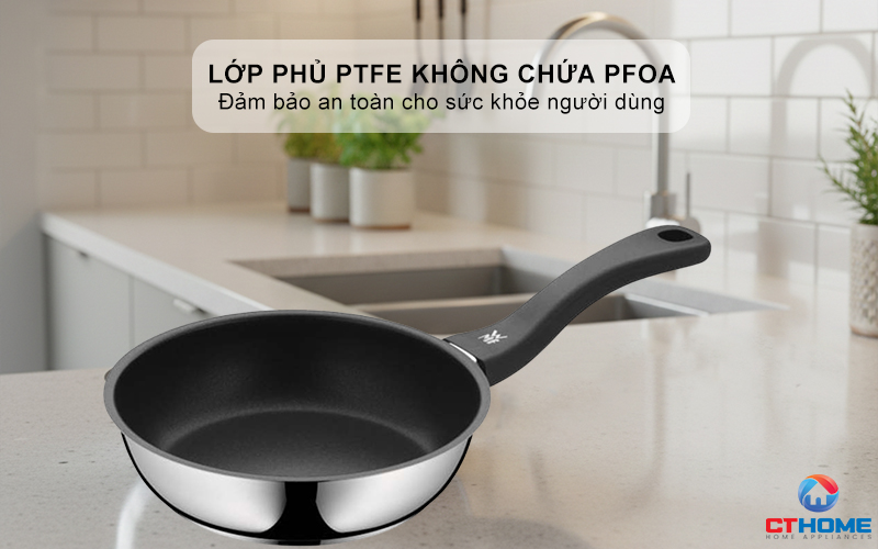Lớp phủ chống dính PTFE không chứa PFOA dễ vệ sinh, an toàn