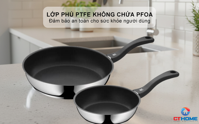 Lớp phủ chống dính PTFE không chứa PFOA dễ vệ sinh, an toàn