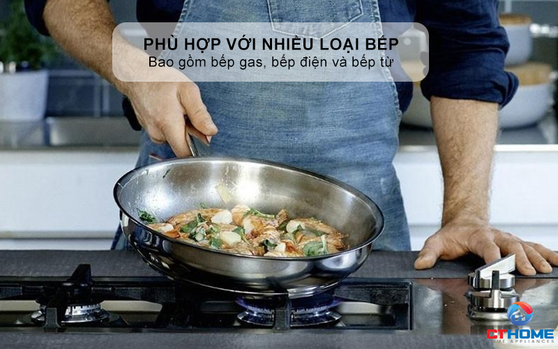 Phù hợp với nhiều loại bếp