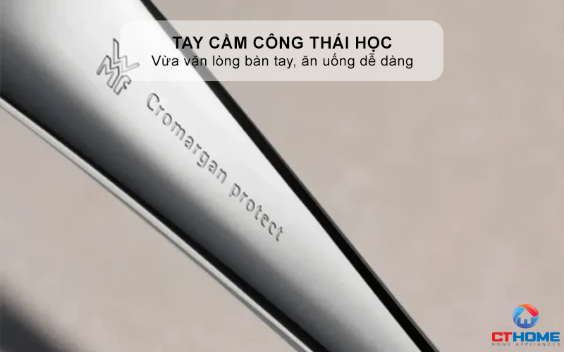 Tay cầm công thái học vừa vặn lòng bàn tay, ăn uống dễ dàng