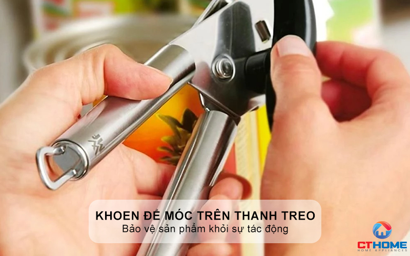 Khoen thực tế để lưu trữ trên thanh treo có móc