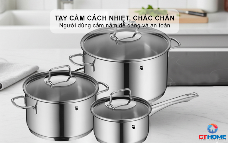 Tay cầm cách nhiệt, chắc chắn, an toàn
