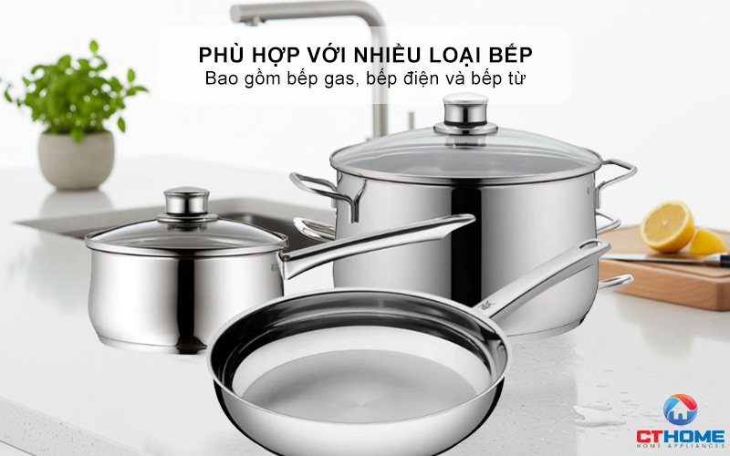 Phù hợp với nhiều loại bếp