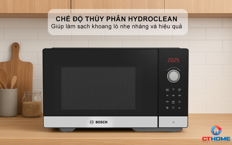 LÒ VI SÓNG BOSCH FEL053MS1M MÀU ĐEN 25 LÍT 8