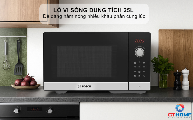 LÒ VI SÓNG BOSCH FEL053MS1M MÀU ĐEN 25 LÍT 2