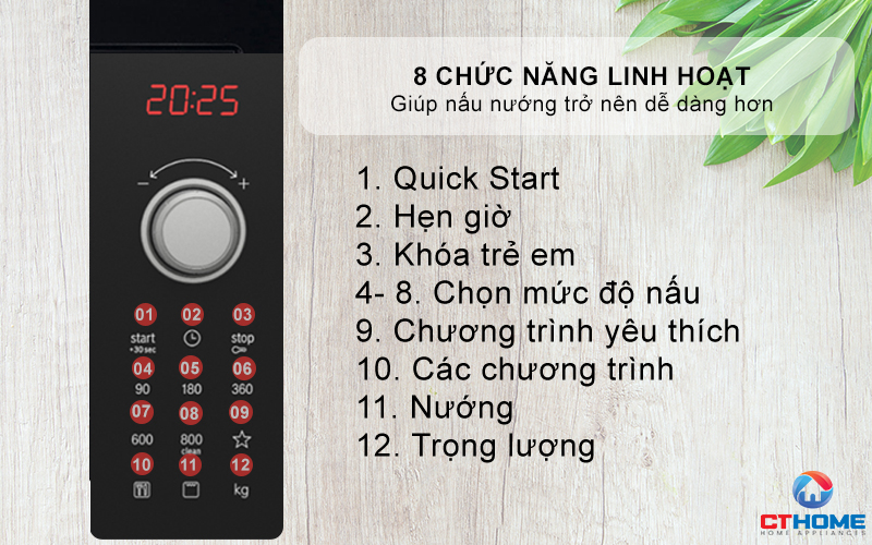 LÒ VI SÓNG BOSCH FEL053MS1M MÀU ĐEN 25 LÍT 7