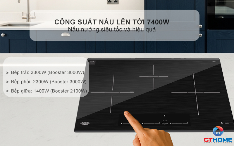 BẾP TỪ 3 VÙNG NẤU MUNCHEN GM3585SA 7400W 2