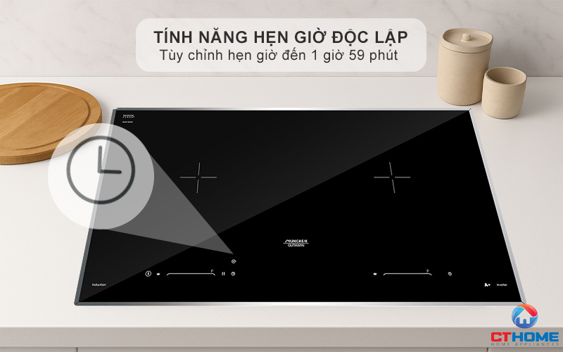 BẾP TỪ 2 VÙNG NẤU MUNCHEN GM8292P 3700W 8