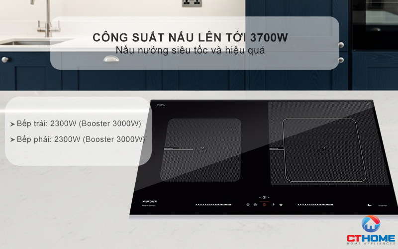 BẾP TỪ 2 VÙNG NẤU MUNCHEN GM8925 3700W 2