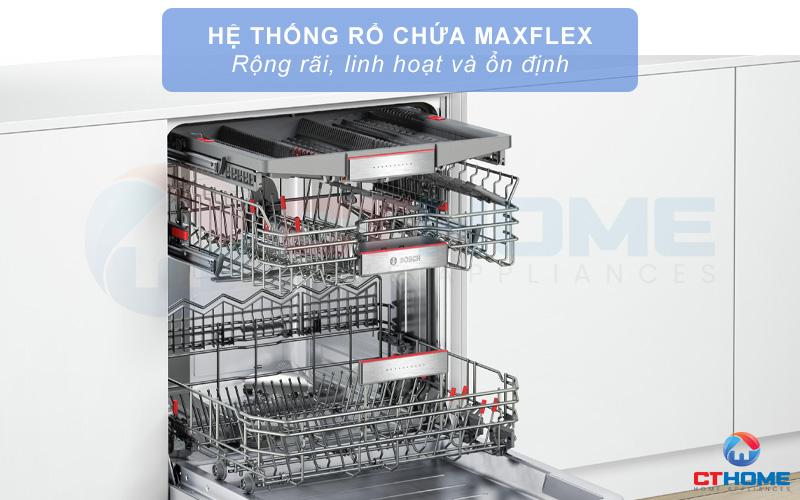 Hệ thống giỏ chứa MaxFlex chắc chắn, rộng rãi