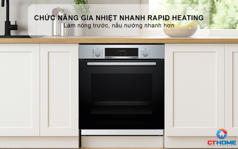 LÒ NƯỚNG KÈM HƠI NƯỚC BOSCH HQA574ES3 71L MÀU ĐEN 10