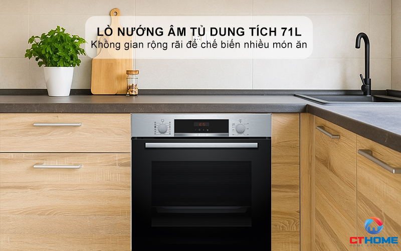 LÒ NƯỚNG KÈM HƠI NƯỚC BOSCH HQA574ES3 71L MÀU ĐEN 2