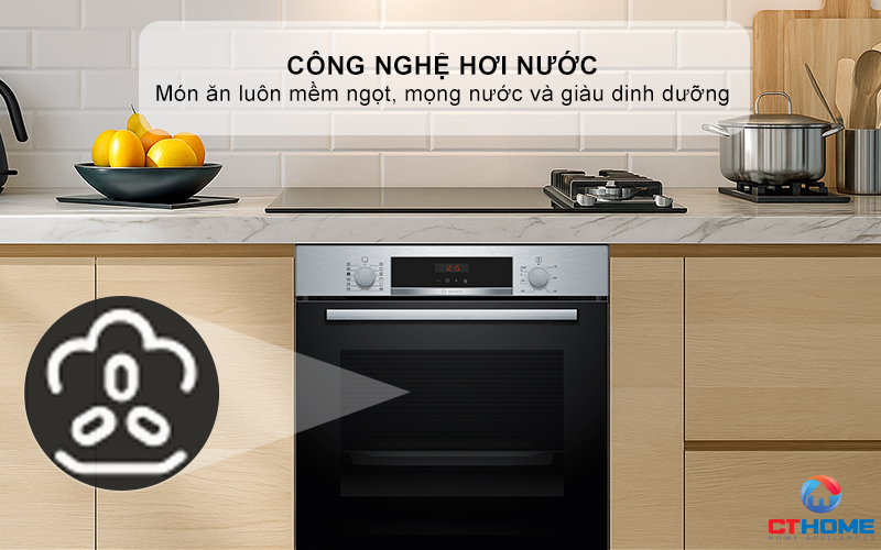 LÒ NƯỚNG KÈM HƠI NƯỚC BOSCH HQA574ES3 71L MÀU ĐEN 7