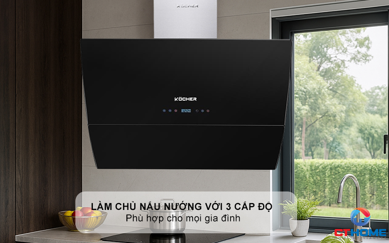 MÁY HÚT MÙI VÁT KÍNH NGHIÊNG KOCHER K-2080E NGANG 900MM K2080E 7