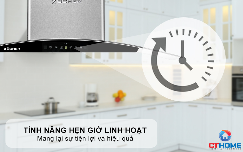 MÁY HÚT MÙI GẮN TƯỜNG KÍNH CONG KOCHER K-226I NGANG 90CM K226I 7