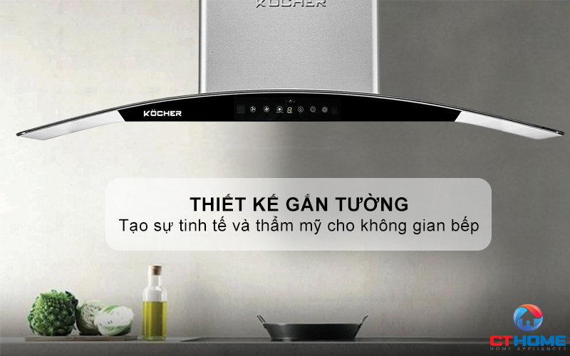 MÁY HÚT MÙI GẮN TƯỜNG KÍNH CONG KOCHER K-226I NGANG 90CM K226I 1
