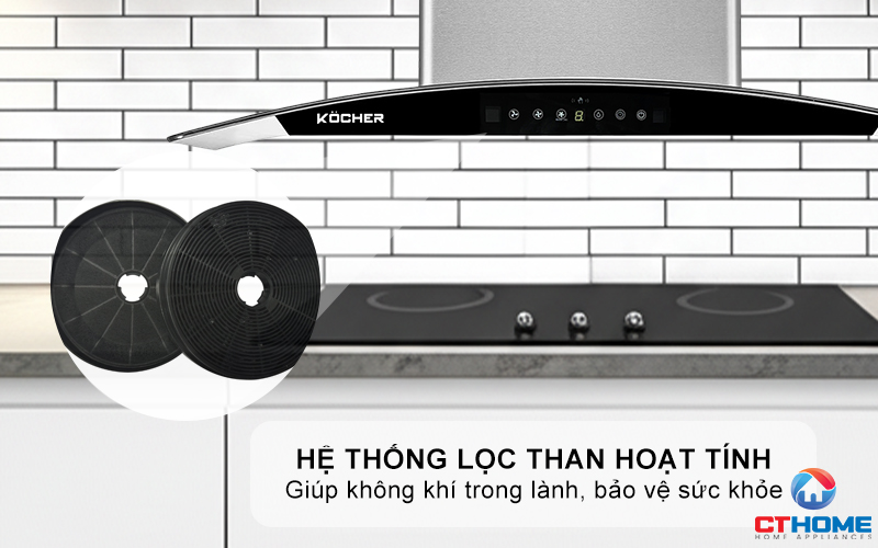 MÁY HÚT MÙI GẮN TƯỜNG KÍNH CONG KOCHER K-226I NGANG 70CM K226I 6
