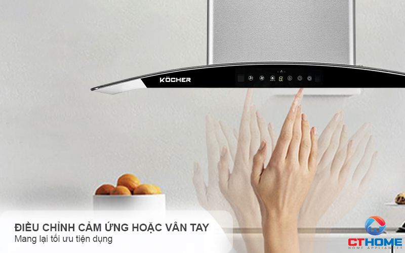 MÁY HÚT MÙI GẮN TƯỜNG KÍNH CONG KOCHER K-226I NGANG 70CM K226I 4