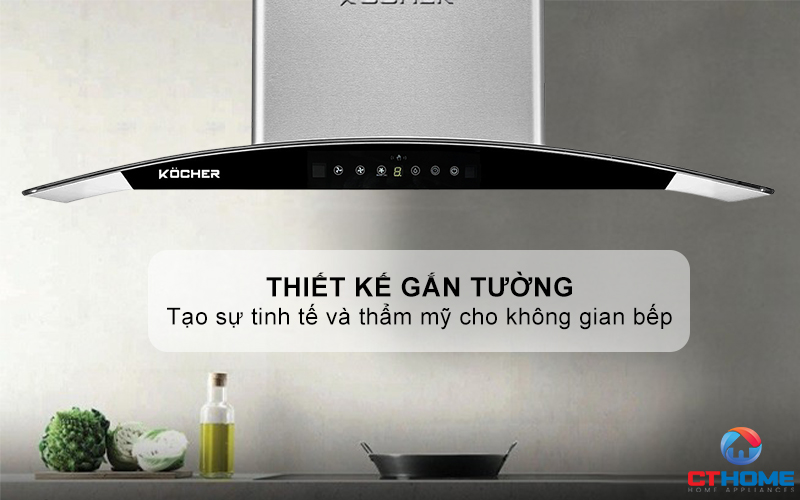 MÁY HÚT MÙI GẮN TƯỜNG KÍNH CONG KOCHER K-226I NGANG 70CM K226I 1