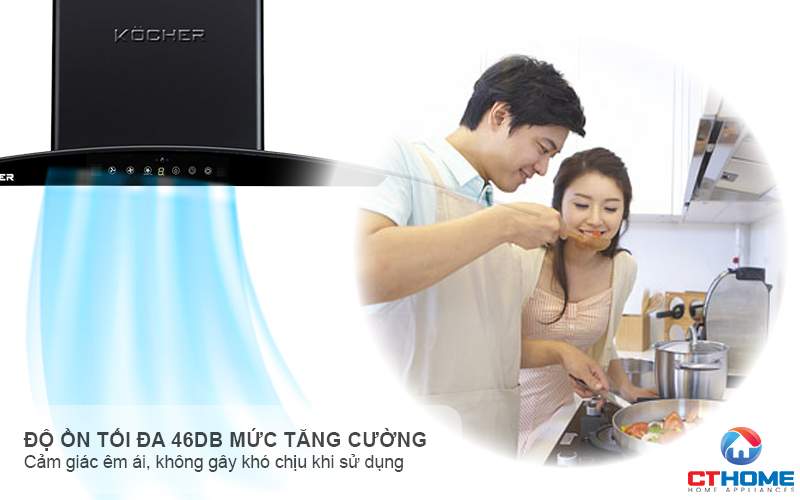 MÁY HÚT MÙI GẮN TƯỜNG KÍNH CONG KOCHER K-226V NGANG 90CM K226V 8
