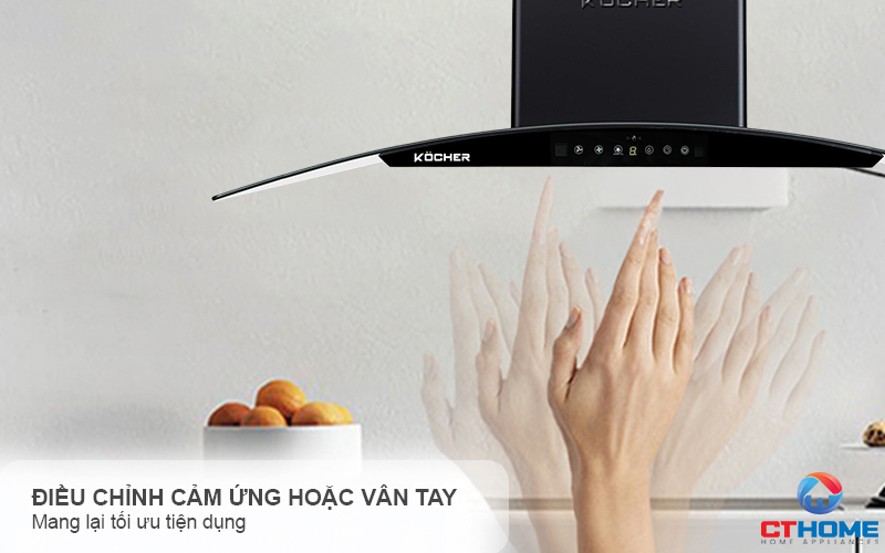 MÁY HÚT MÙI GẮN TƯỜNG KÍNH CONG KOCHER K-226V NGANG 90CM K226V 4