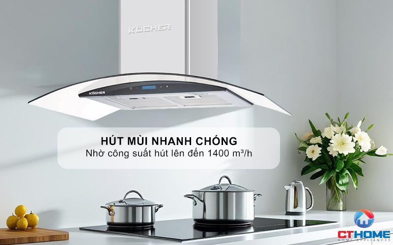 MÁY HÚT MÙI GẮN TƯỜNG KÍNH CONG KOCHER K-228S NGANG 70CM K228S 2