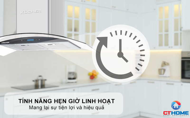 MÁY HÚT MÙI GẮN TƯỜNG KÍNH CONG KOCHER K-228S NGANG 70CM K228S 6